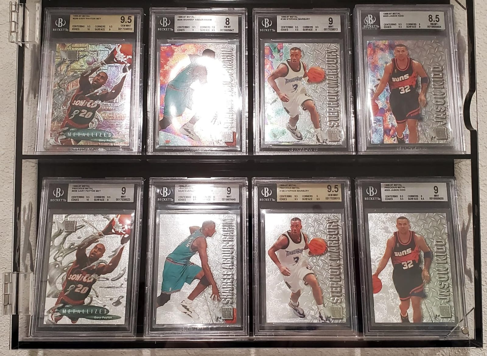 NIUBEE Graded Card Display Case for Sport Baseball PSA Slab, Clear Acrylic | Horizontal; UV Protection; Wall Mount; Magnetic Door; 180°Clear View; Sport Cards Display Case for Football Basketball Hockey customer photo 1