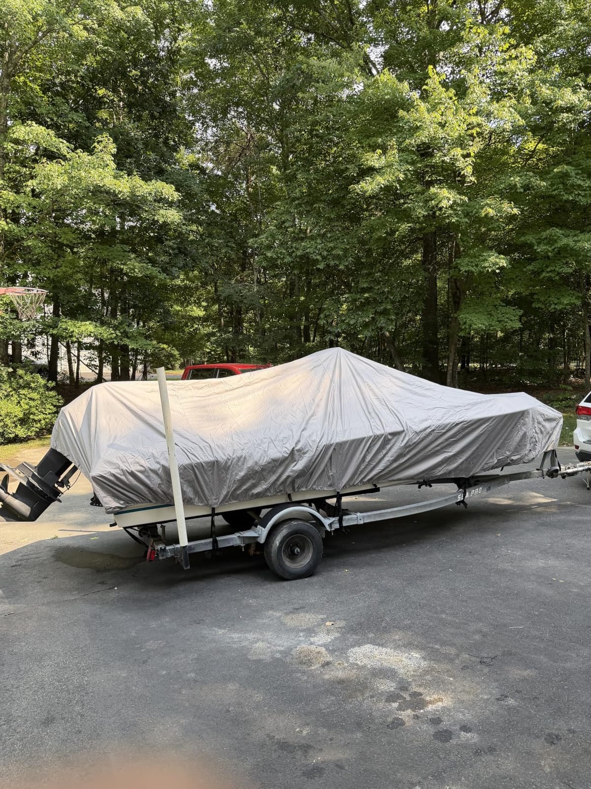 Solim 17'-19' Center Console Boat Cover, 1300D PU Waterproof Trailerable customer photo 2