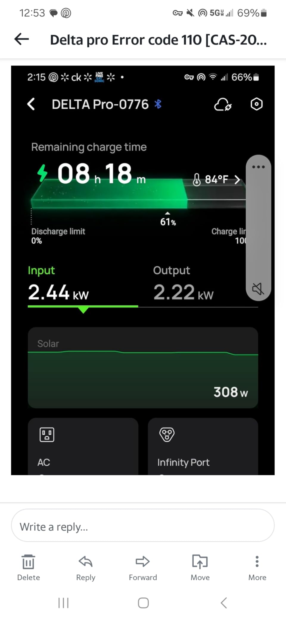 EF ECOFLOW Portable Power Station 3600Wh DELTA Pro, 120V 3600W AC Output customer photo 2