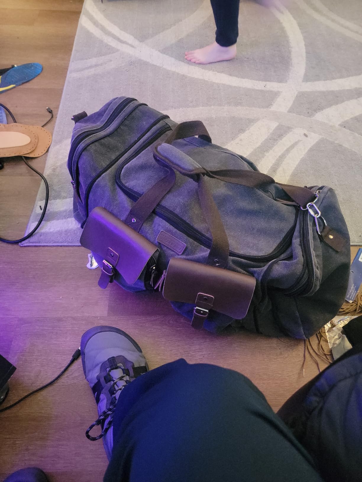 Wildroad Waxed Canvas Duffle Bag - 60L Weekender Overnight Travel Bag customer photo 1