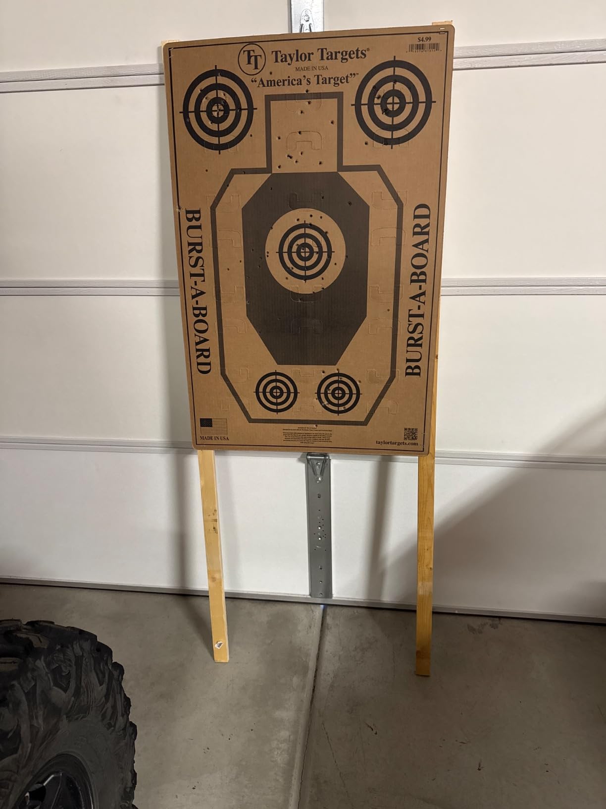 KNINE OUTDOORS Shooting Target Stand for Outdoors, Durable Paper Target Holder with Stable Adjustable Base for Paper Shooting Targets Cardboard Silhouette, H Shape, USPSA/IPSC, IDPA Practice, 2 Pack customer photo 1