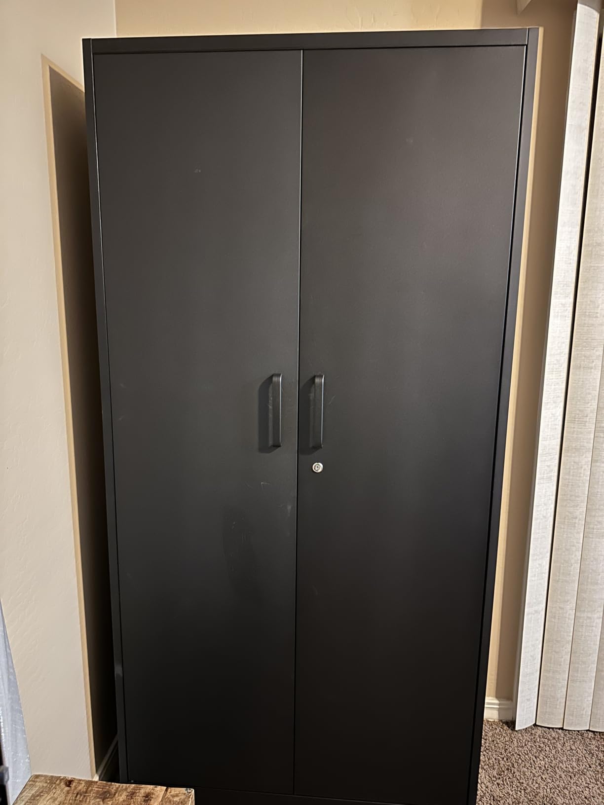 Letaya Metal Garage Storage Cabinets with Lock-72 Tall Tool Organizer Steel Lockers, 5 Adjustable Layers Shelves for Home,Office,Warehouse,Garage,(Black-72“) customer photo 2