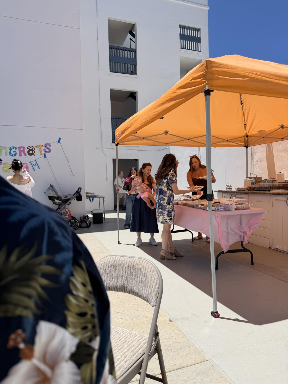 CROWN SHADES Canopy Tent 10x10 Pop Up Canopy with Side Pockets, Grid White customer photo 1