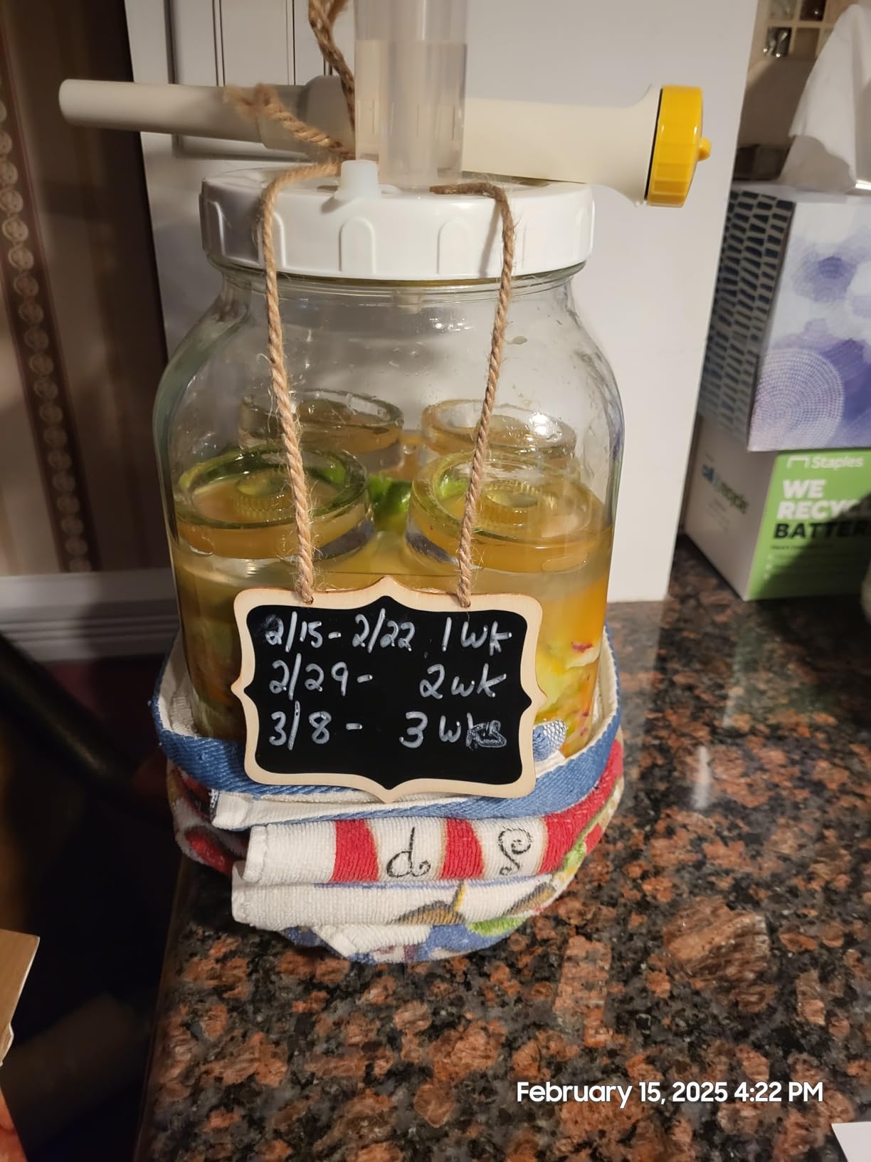 1 Gallon Large Fermentation Jars, 4.3 inch Wide Mouth Glass Jar, 2 Pack | 100% Airtight Lid, BPA-Free, Pickle Jar with 2 SCREW Lid, 3 Airlock and 2 Scale Mark for Sourdough Starter customer photo 1