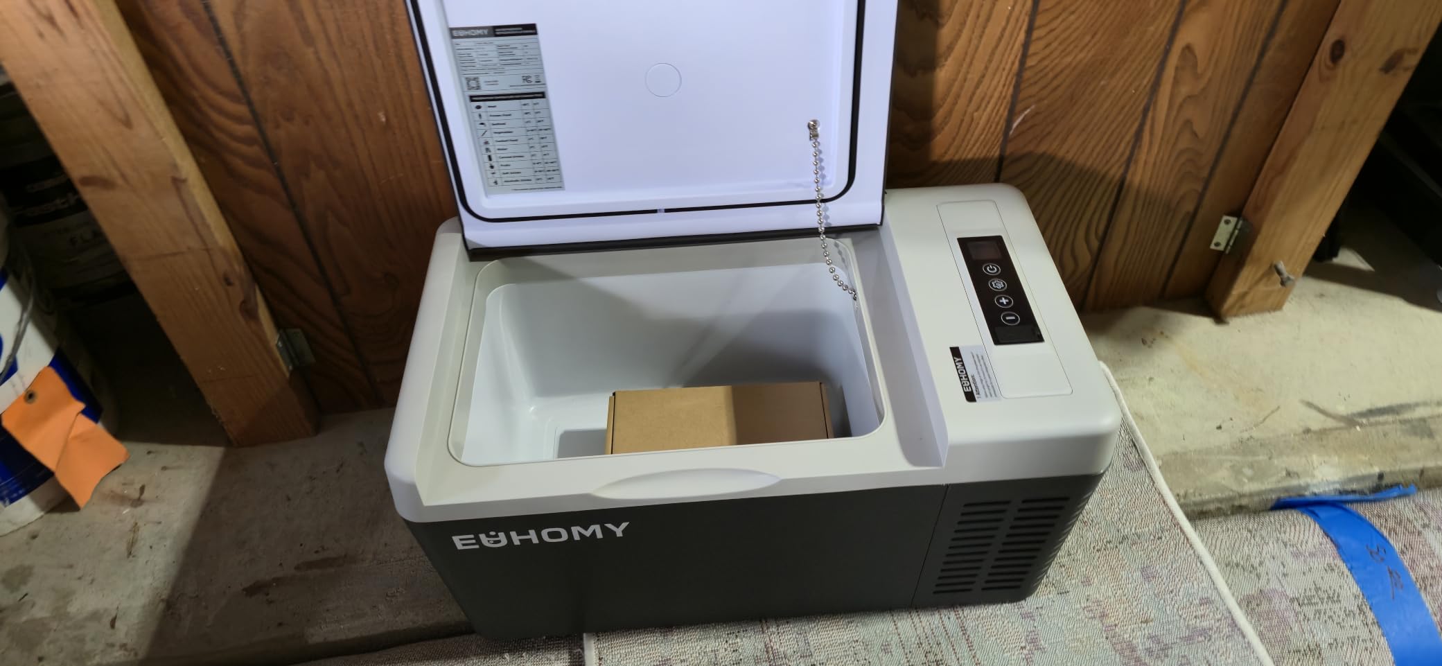 EUHOMY 19QT 12 Volt Refrigerator, -4℃~68℃ Electric Cooler for Car | No Ice Needed, 12V&100-240V, Compressor Cooling, ECO/MAX Modes, 3-Level Battery Protection, Truck/Travel/Home Use, Low Noise customer photo 1