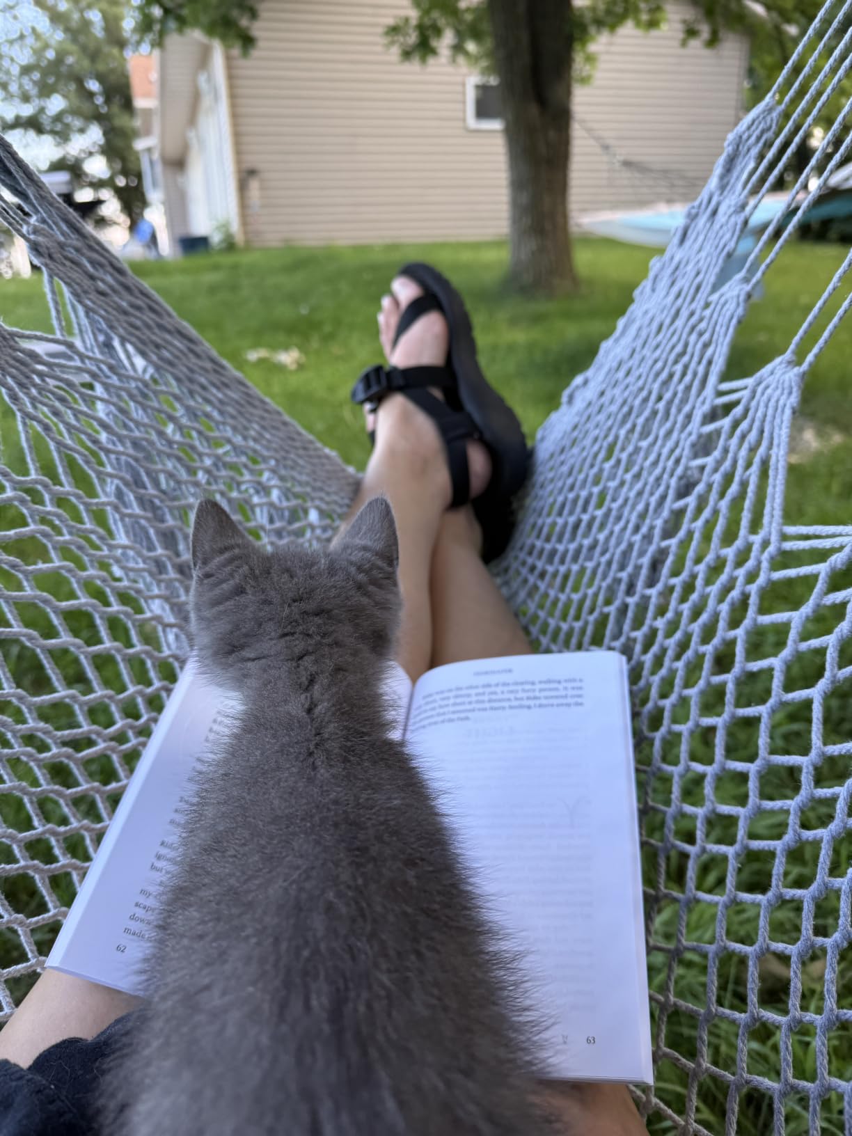 Chihee Hammock Chair Handmade Woven Mesh Hanging Seat Metal Spreader Bar customer photo 1