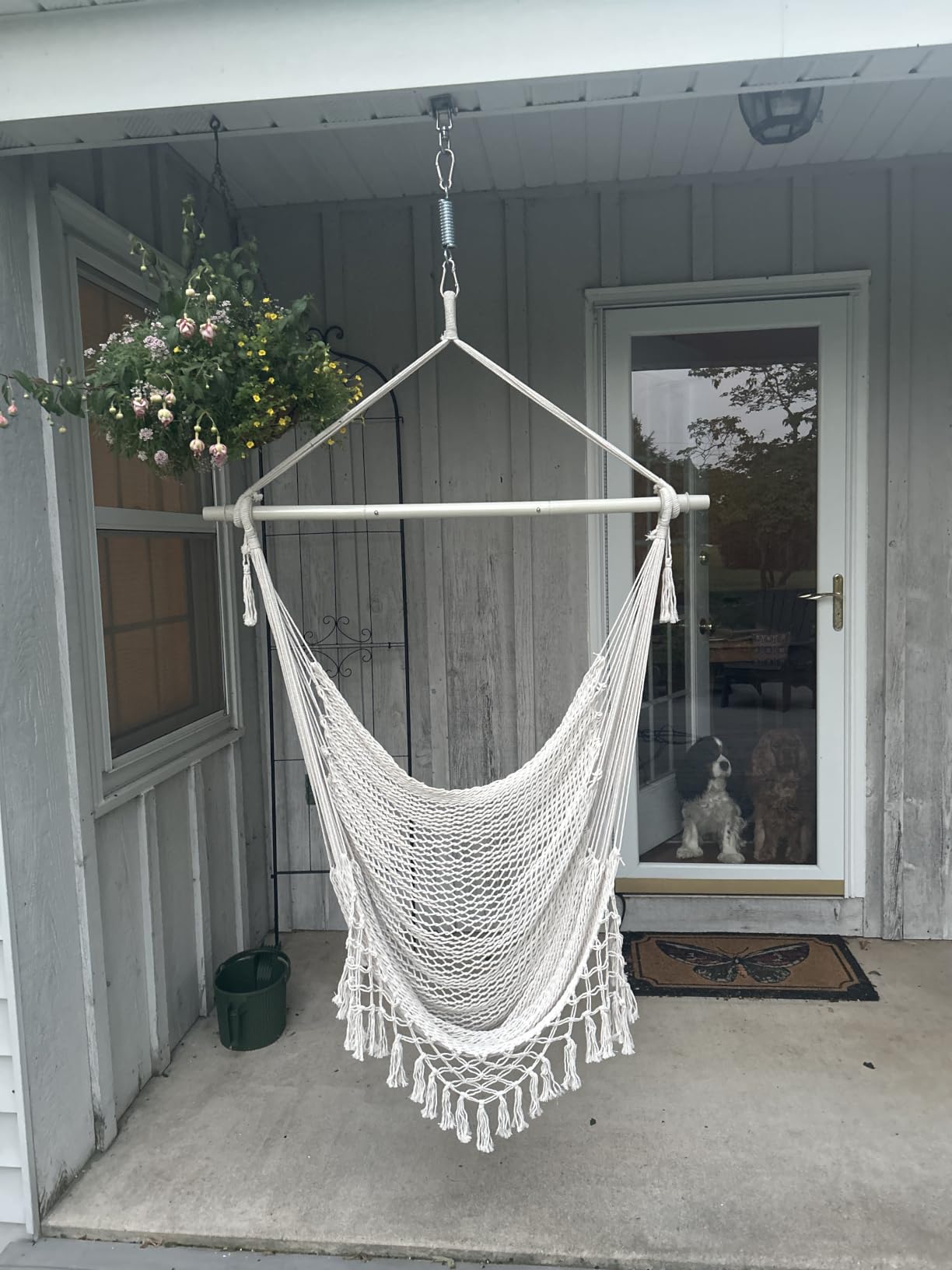 Chihee Hammock Chair Handmade Woven Mesh Hanging Seat Metal Spreader Bar customer photo 2