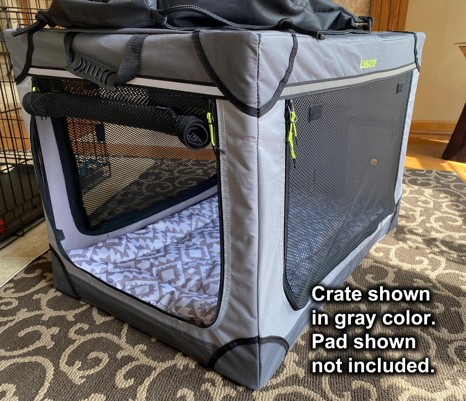 Lesure Shown on Today Show Soft Collapsible XL Dog Crate, 42in Black customer photo 1