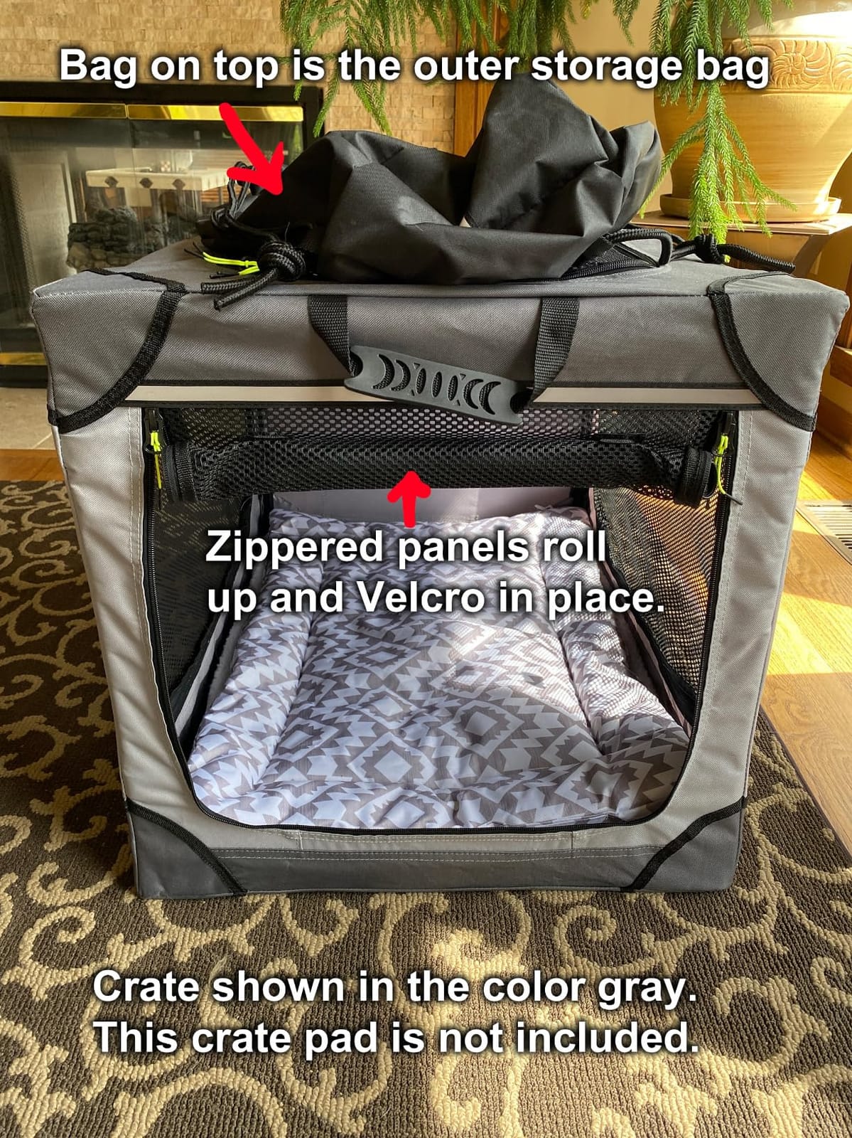 Lesure Shown on Today Show Soft Collapsible XL Dog Crate, 42in Black customer photo 2