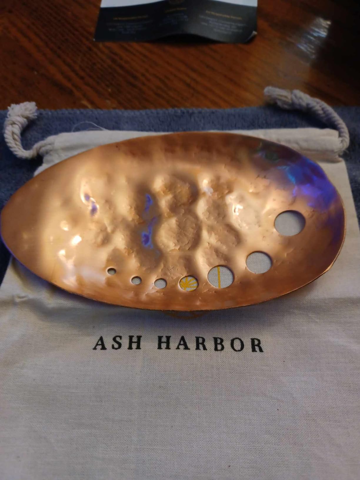 Copper Herb Stripper Bowl - Handmade with 7 Hole Sizes, Shreds and Catches | Hand-Hammered Kitchen Gadget for Kale, Rosemary, Thyme, Basil, 5.5 x 3.5 In. Herb Cutter and Peeler by Ash Harbor customer photo 1