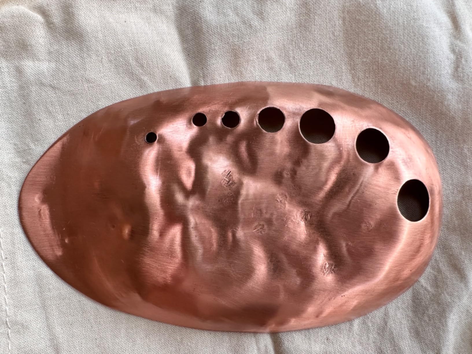 Copper Herb Stripper Bowl - Handmade with 7 Hole Sizes, Shreds and Catches | Hand-Hammered Kitchen Gadget for Kale, Rosemary, Thyme, Basil, 5.5 x 3.5 In. Herb Cutter and Peeler by Ash Harbor customer photo 2