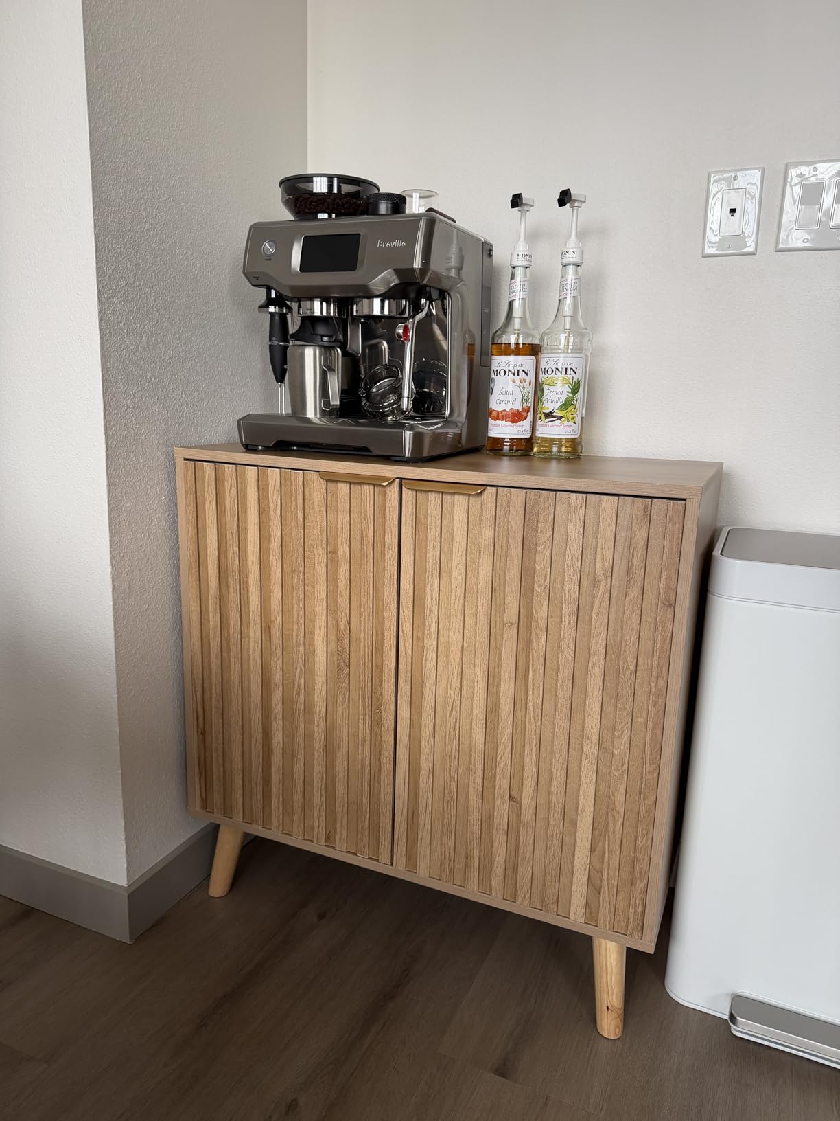 Black Storage Cabinet with Doors, Modern Accent Cabinet, Free Standing Cabinet with Adjustable Shelf, Wooden Buffet Sideboards for Living Room, Kitchen, Dining Room, Entryway customer photo 1