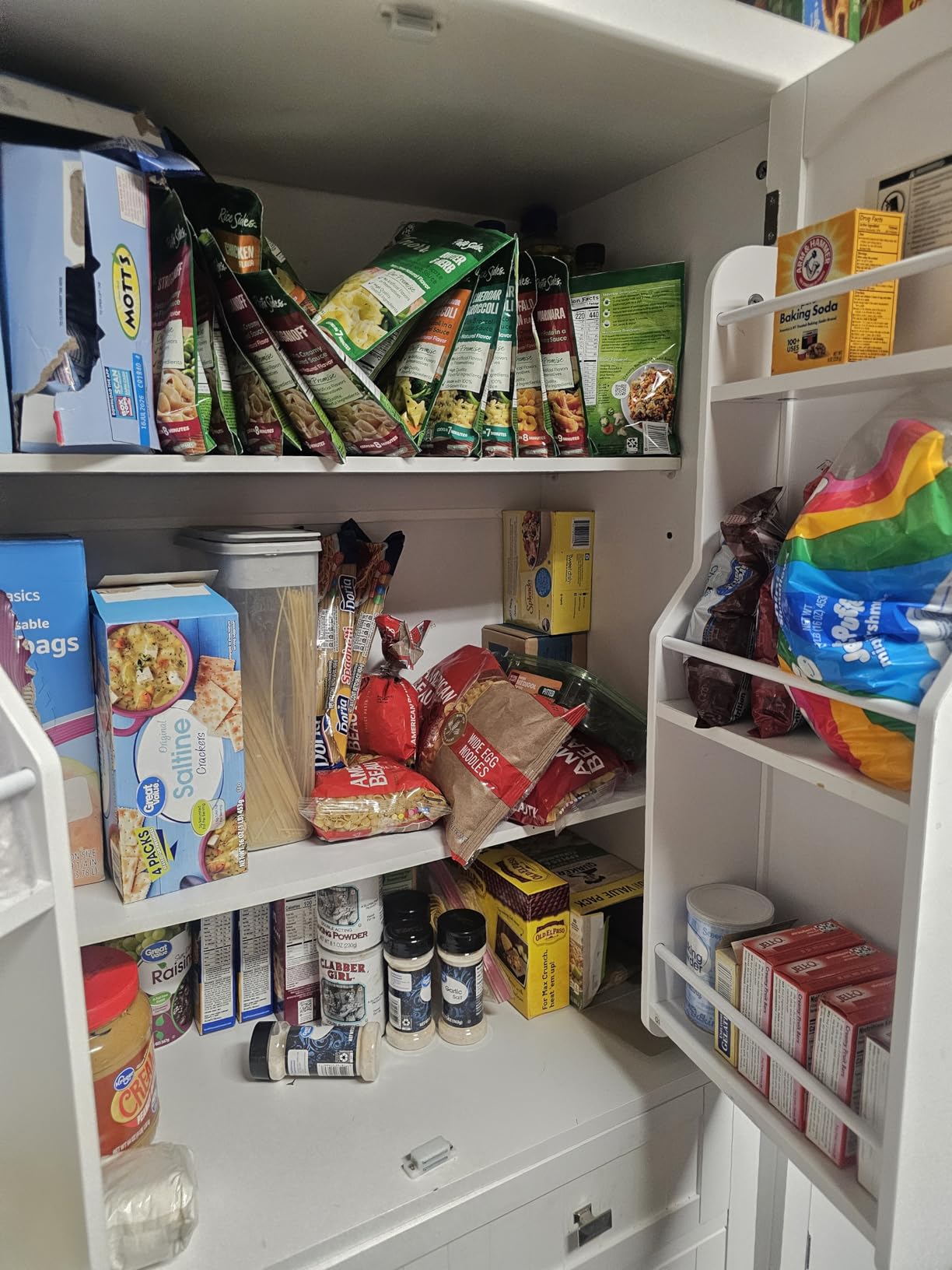 VASAGLE Pantry Cabinet, Freestanding Tall Cupboard with a Drawer | 15.7 x 30 x 71.7 Inches, 2 Cabinets, 4 Adjustable Shelves, White, HELAN Collection UBBC561P31V2 customer photo 2