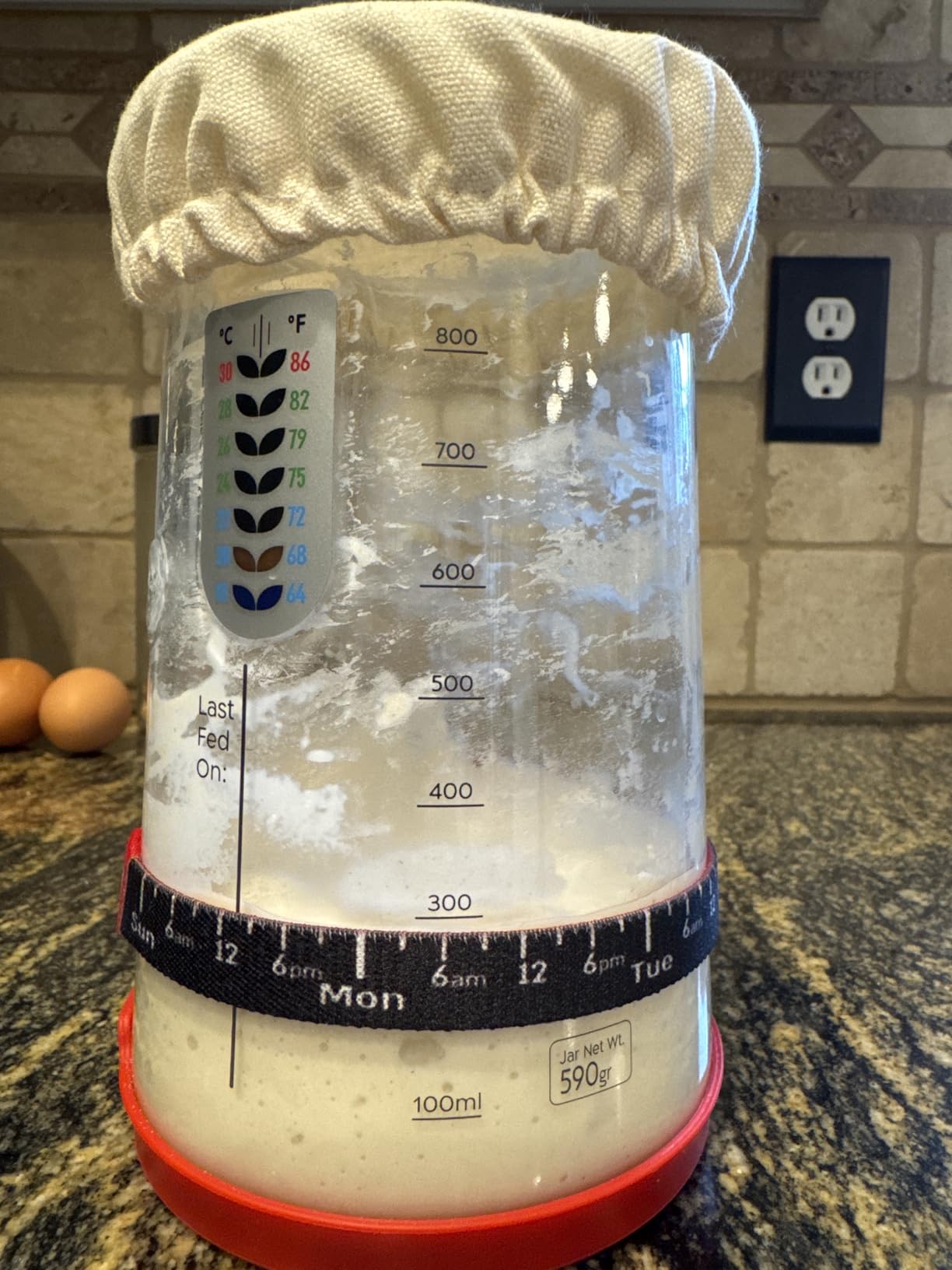 KNEADACE Pro Sourdough Bread Starter Kit - 34 oz Large Capacity Sourdough Starter Jar with 5 unique features for the perfect sour dough bread & sourdough starter kit - sourdough supplies (KA06) customer photo 1