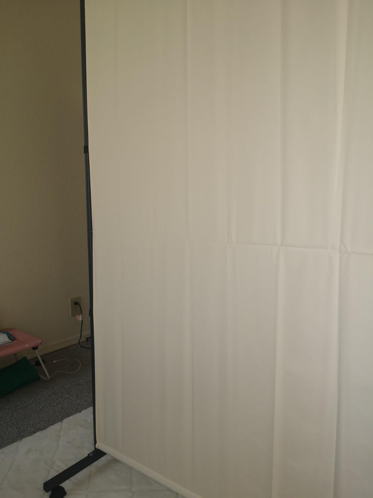 Room Divider 88'' Wide Folding Privacy Screens,4 Panel Wall Divider w/Wheel customer photo 1