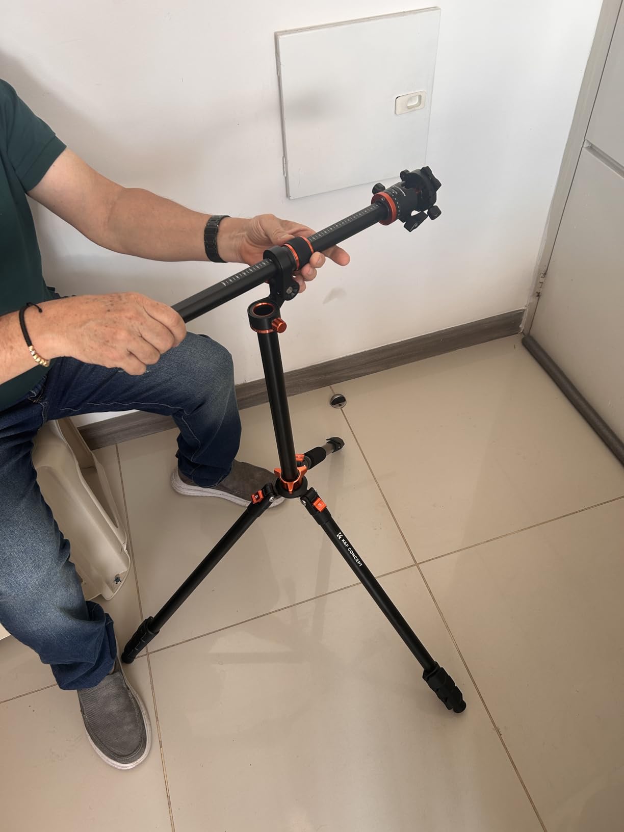 K&F CONCEPT 90''/230cm Ultra High Horizontal Overhead Camera Tripod customer photo 1