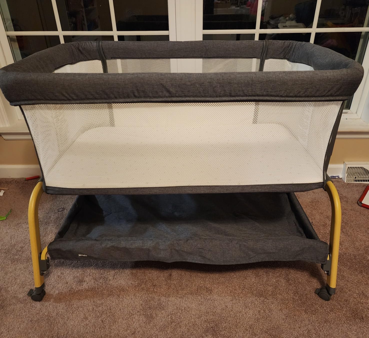 Jimglo 3-in-1 Baby Bassinet, Bedside Sleeper & Rocking Bassinet, Full Mesh customer photo 2