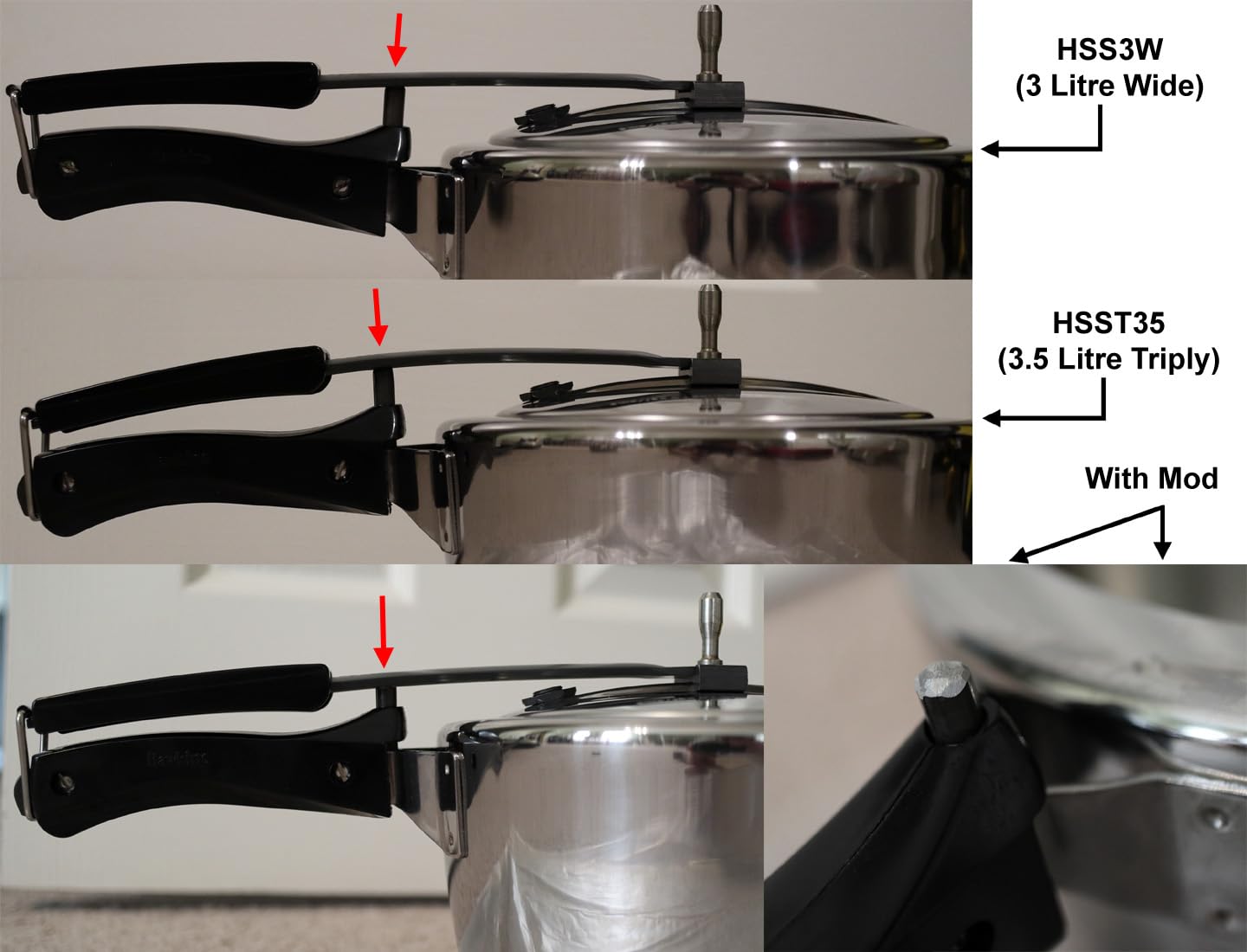 Hawkins 3.5 Litre Triply Stainless Steel Pressure Cooker, Inner Lid Cooker, Silver (HSST35) customer photo 2