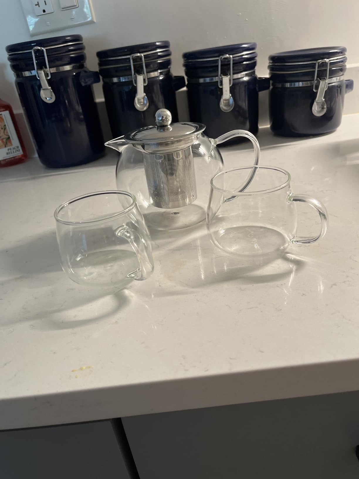 PARACITY Glass Teapot Stovetop 32 OZ, Borosilicate Clear Tea Kettle with Removable 18/8 Stainless Steel Infuser, Teapot Blooming and Loose Leaf Tea Maker Tea Brewer for Camping, Travel (950ML) customer photo 1