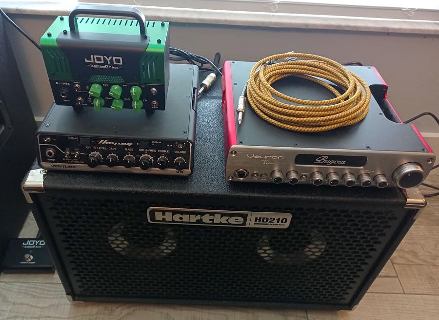 JOYO 50W Bass Amp Head Hybrid Tube Preamp with 12AX7, Compressor, 3-Band EQ, FX Loop, Bluetooth & Headphone Output for Bass Practice, Home Studio & Small Gig (Require External Speaker Cabinet) Badass customer photo 2