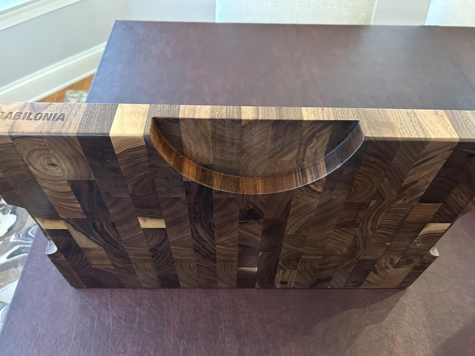 American Walnut Wood Cutting Board, End Grain Butcher Block for Kitchen customer photo 2