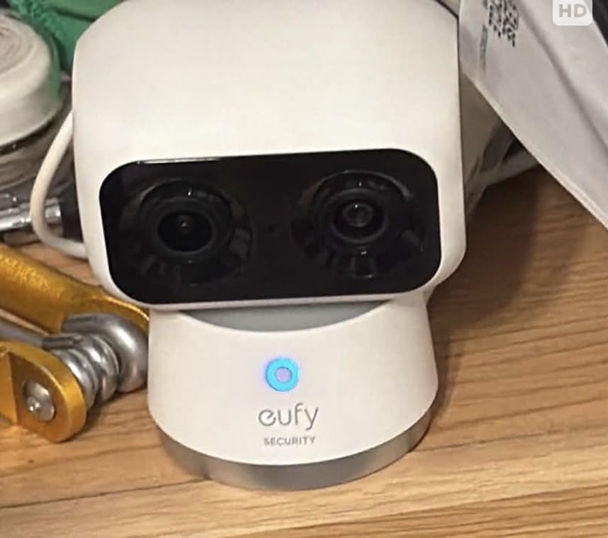 eufy Security 4K Indoor Cam S350, No Subscription, Dual Cameras, 8x Zoom | 360 Coverage, Works as a Pet Camera, Nanny/Senior/Baby Monitor, AI Auto-Tracking, Human/Pet/Cry Detection customer photo 1