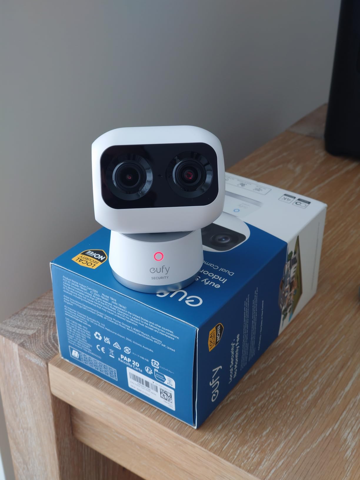 eufy Security 4K Indoor Cam S350, No Subscription, Dual Cameras, 8x Zoom | 360 Coverage, Works as a Pet Camera, Nanny/Senior/Baby Monitor, AI Auto-Tracking, Human/Pet/Cry Detection customer photo 2