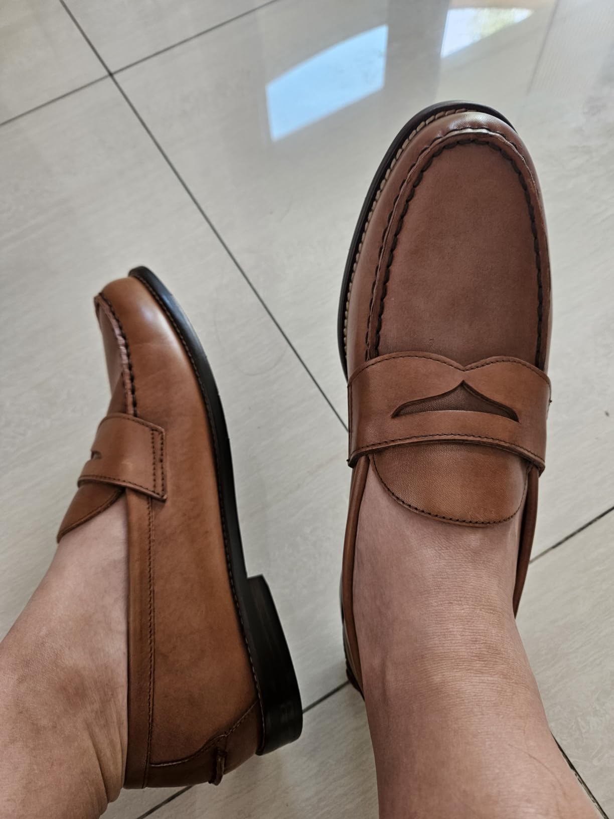 POLO RALPH LAUREN Men's Alston Leather Penny Loafers customer photo 1