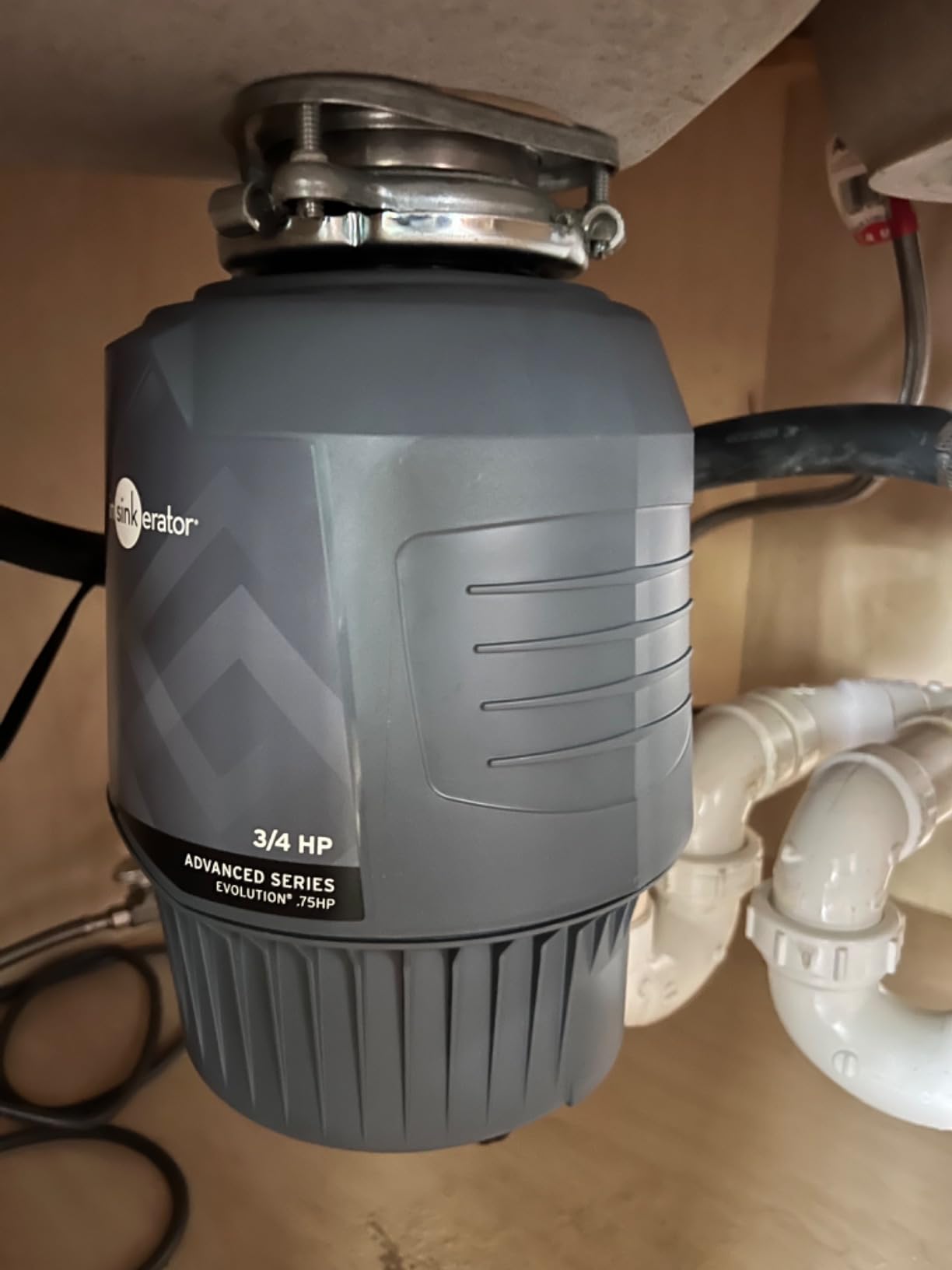 InSinkErator EVOLUTION 0.75HP 3/4 HP, Advanced Series EZ Connect Continuous Feed Food Waste Garbage Disposal, Gray customer photo 1