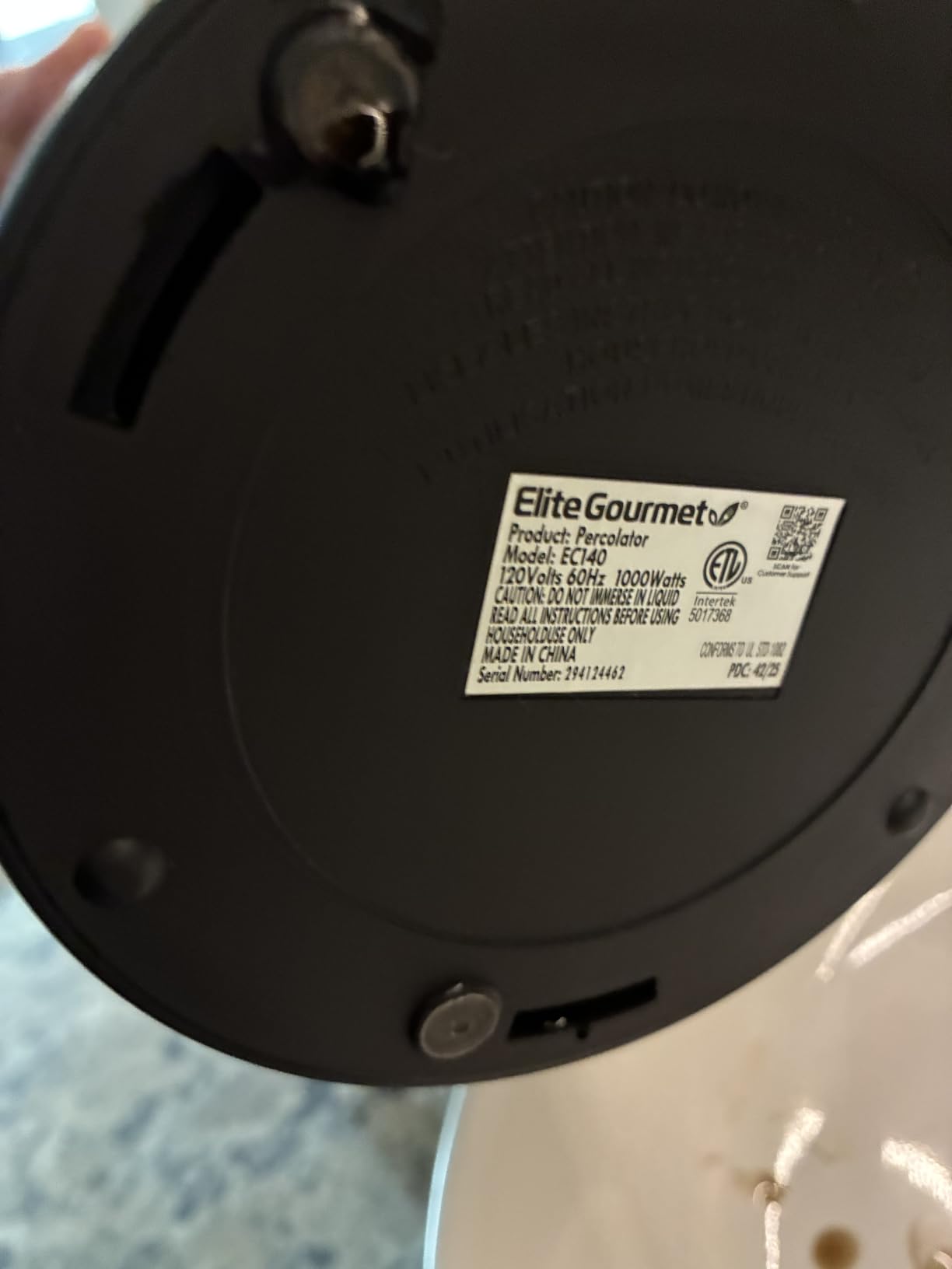 Elite Gourmet 6-Cup Electric Coffee Percolator, 1000W, Fast Brewing | Keep Warm, Auto Shut-Off, Stainless Steel, EC140 customer photo 1