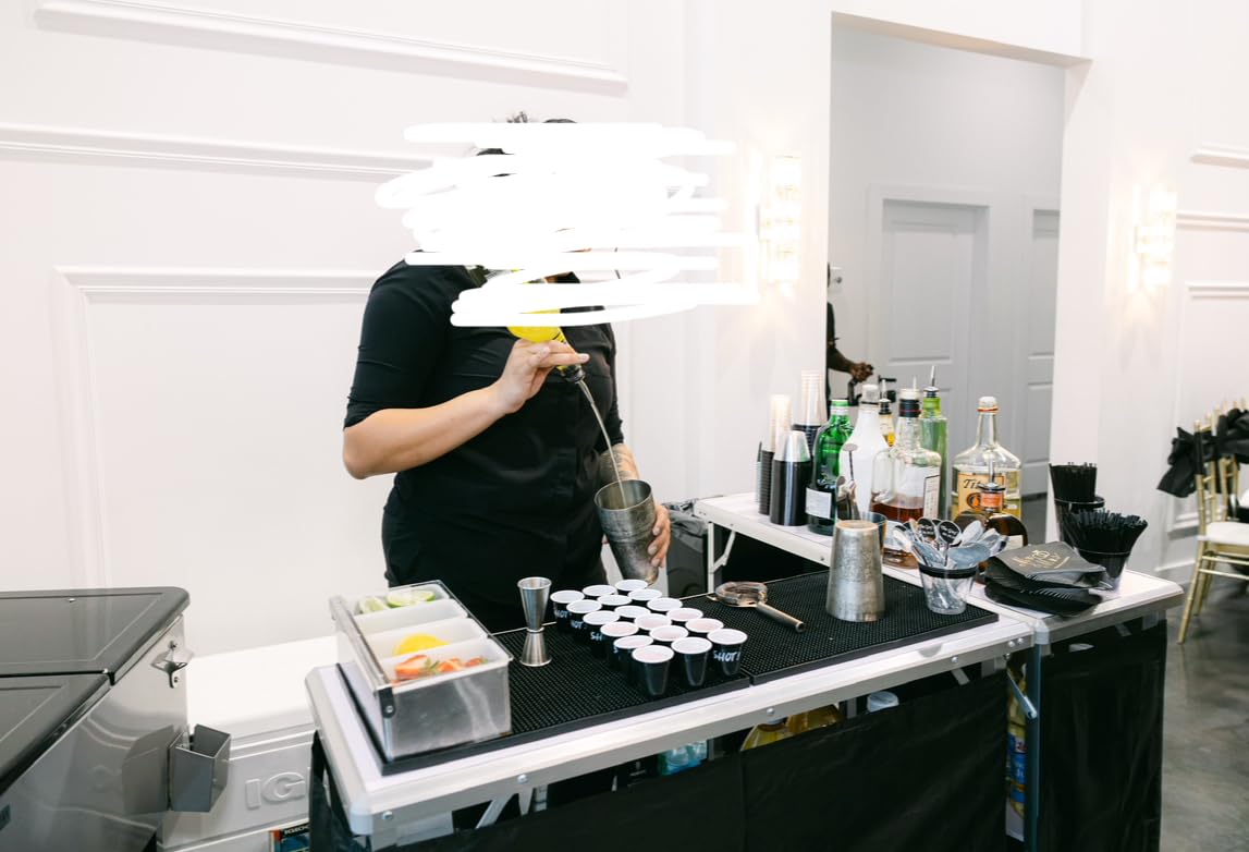 GoBar Portable Double Bar Table Set - Mobile Bartender Station for Events - Includes Carrying Case - Standard or LED customer photo 2