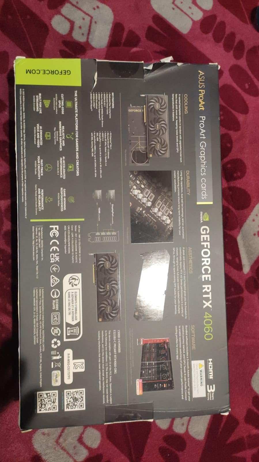 ASUS ProArt GeForce RTX™ 4060 OC Edition 8GB GDDR6 Graphics Card (PCIe 4.0, 8GB GDDR6, DLSS 3, HDMI 2.1a, DisplayPort 1.4a), 3 Year Warranty customer photo 1
