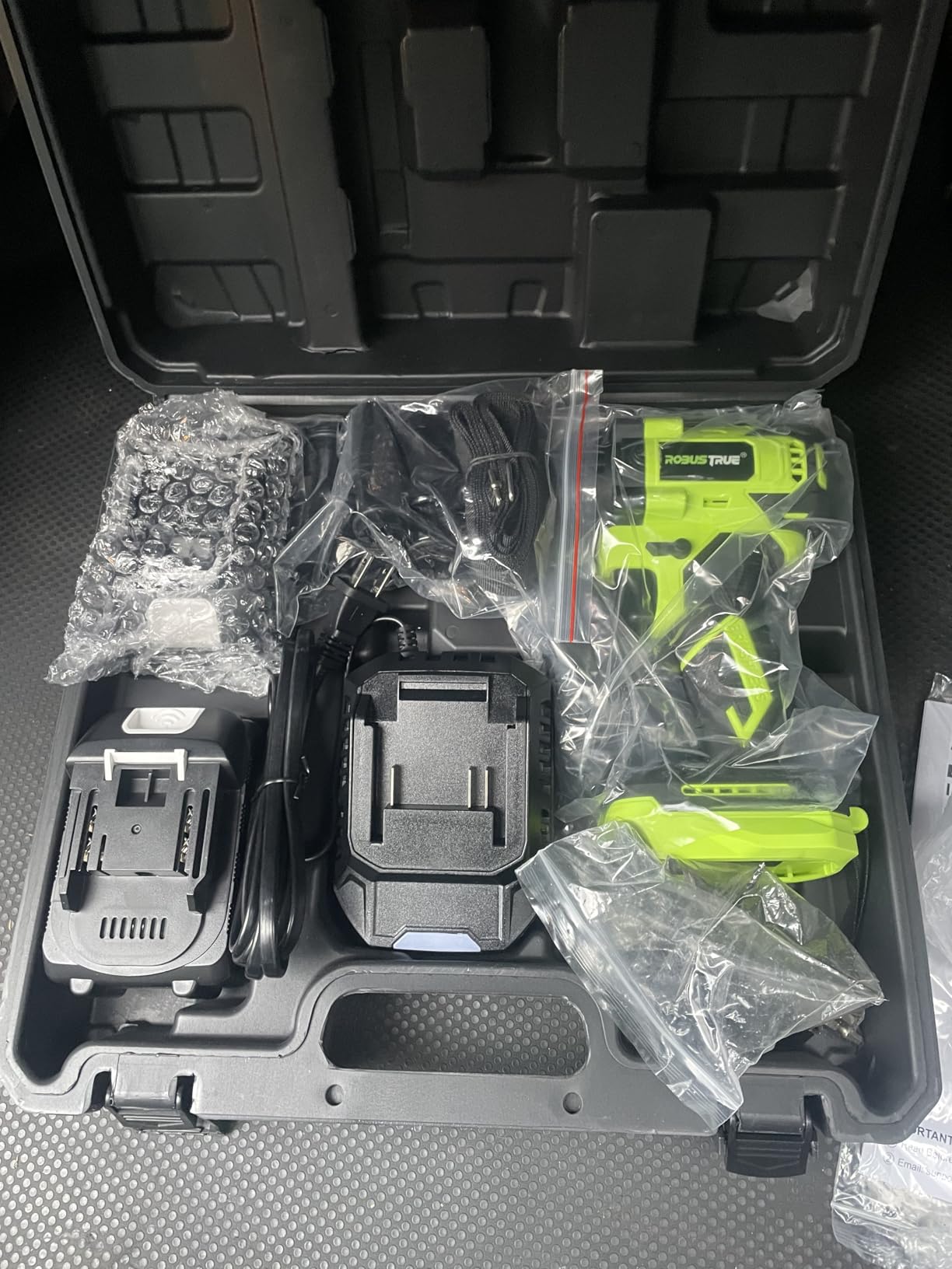 Robustrue Cordless Impact Wrench, 590Ft-lbs (800N.m) Brushless 1/2 inch, 2800RPM High Torque Impact Gun, 2x 4.0Ah Battery, Charger, 4 Sockets, Electric Impact Wrench for Car Home customer photo 1