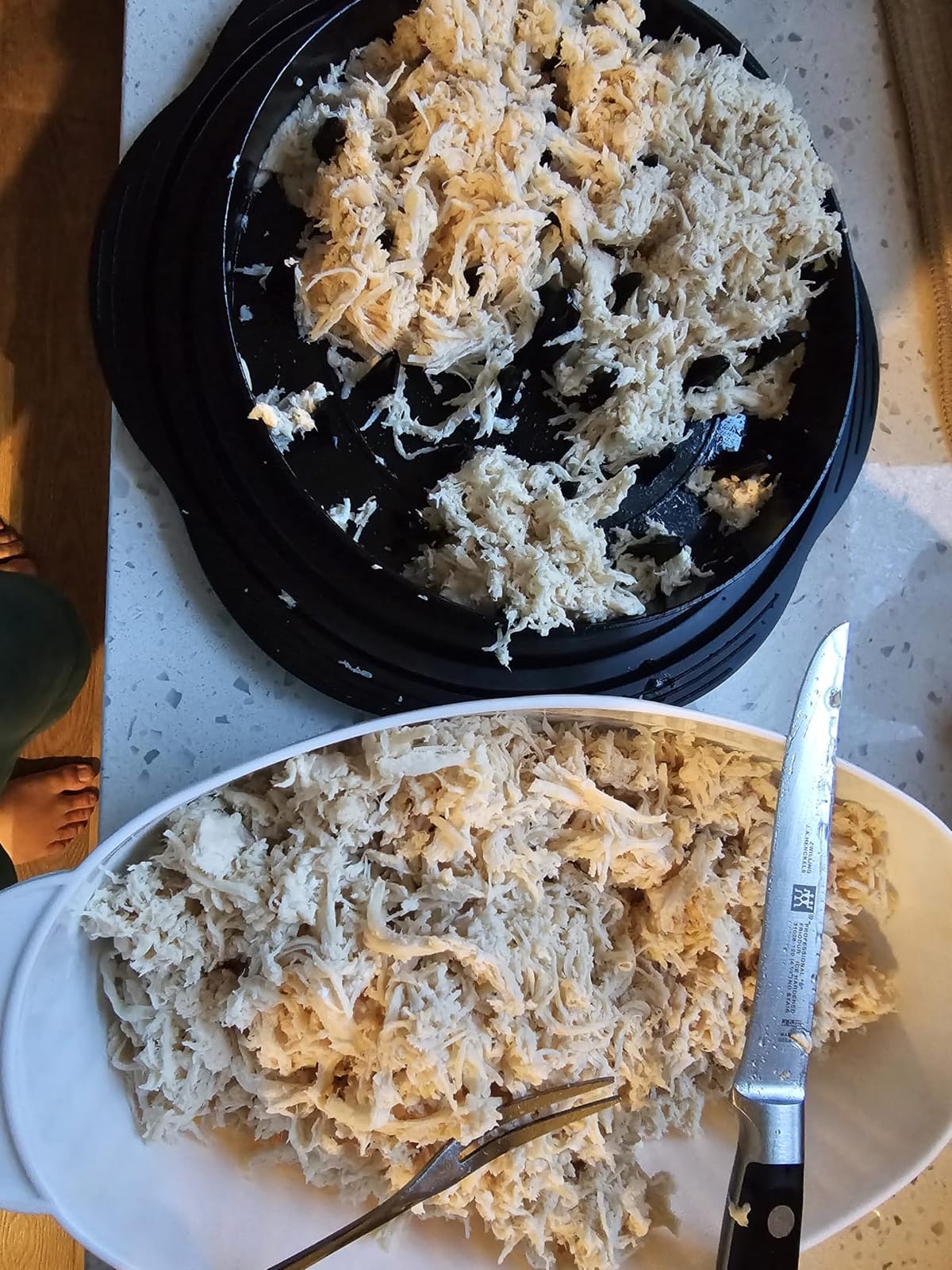 Chicken Shredder Tool Twist Large Meat Shredder with Brush&Fork, Black customer photo 2