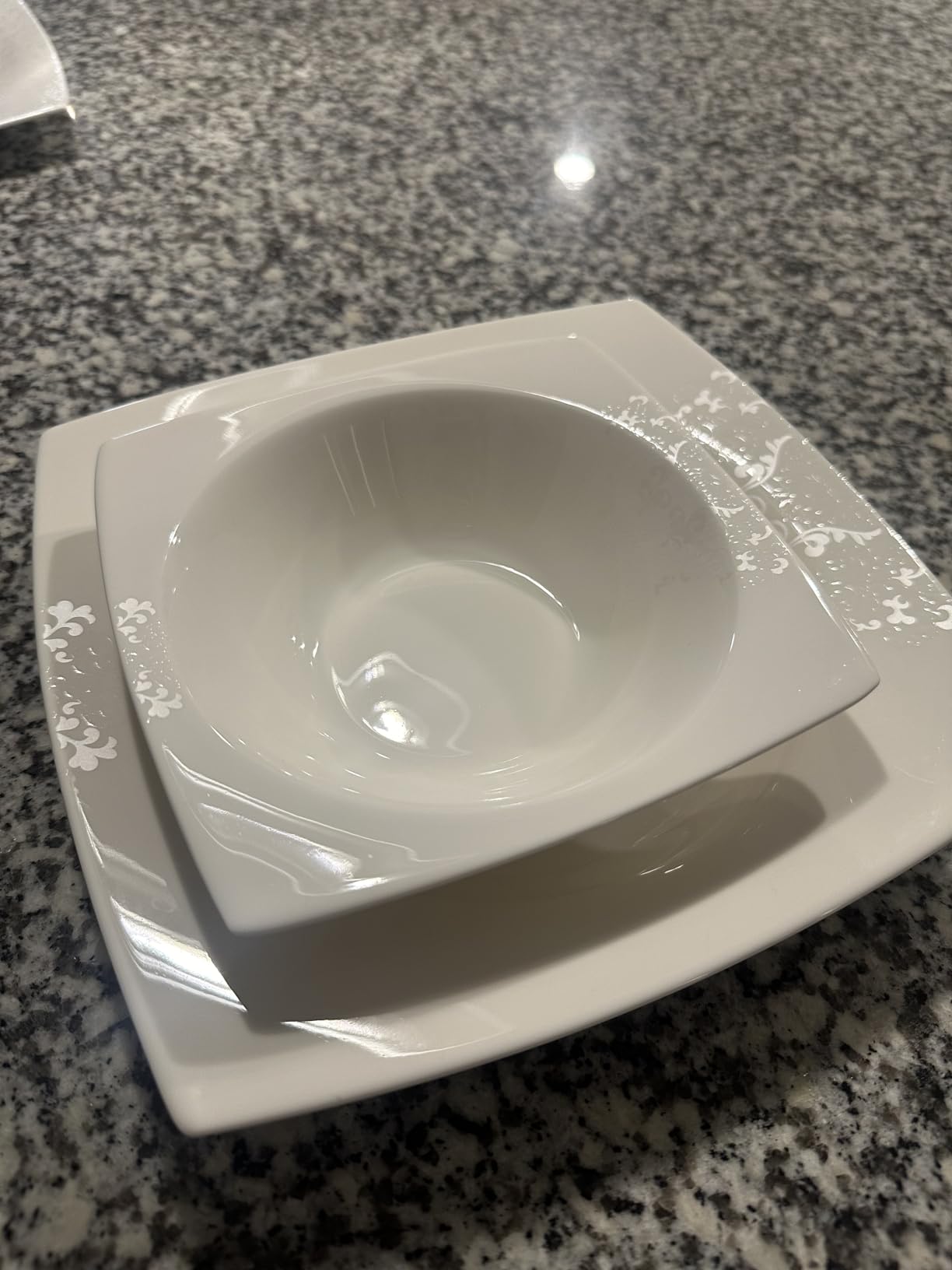 Karaca New Flava Bone China Dinnerware Set for 6, 24-Piece White Dinner Set, Lightweight & Durable Fine Bone China Plates and Bowls, Elegant Tableware for Everyday Dining and Special Occasions customer photo 1