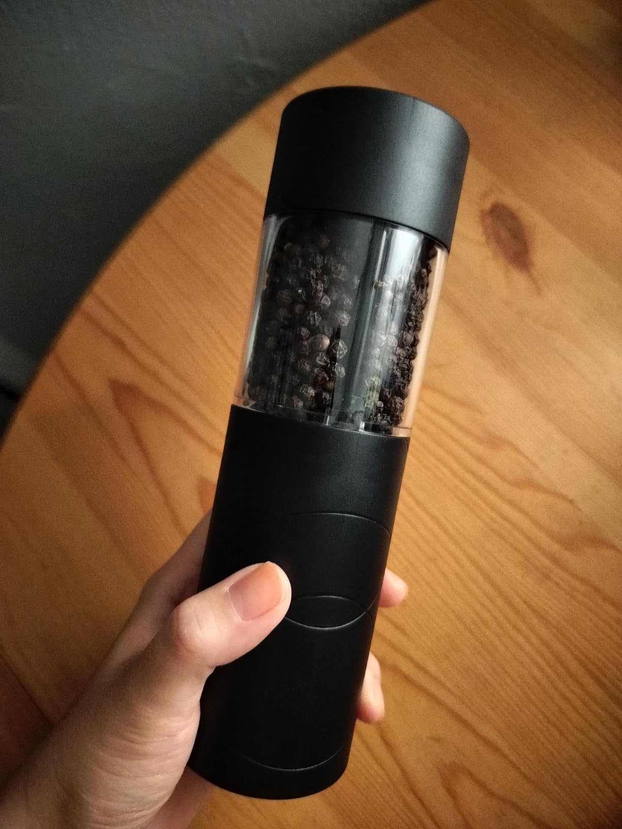 Lidaop Electric Salt and Pepper Grinder Set USB Rechargeable 2Pack, Black customer photo 1
