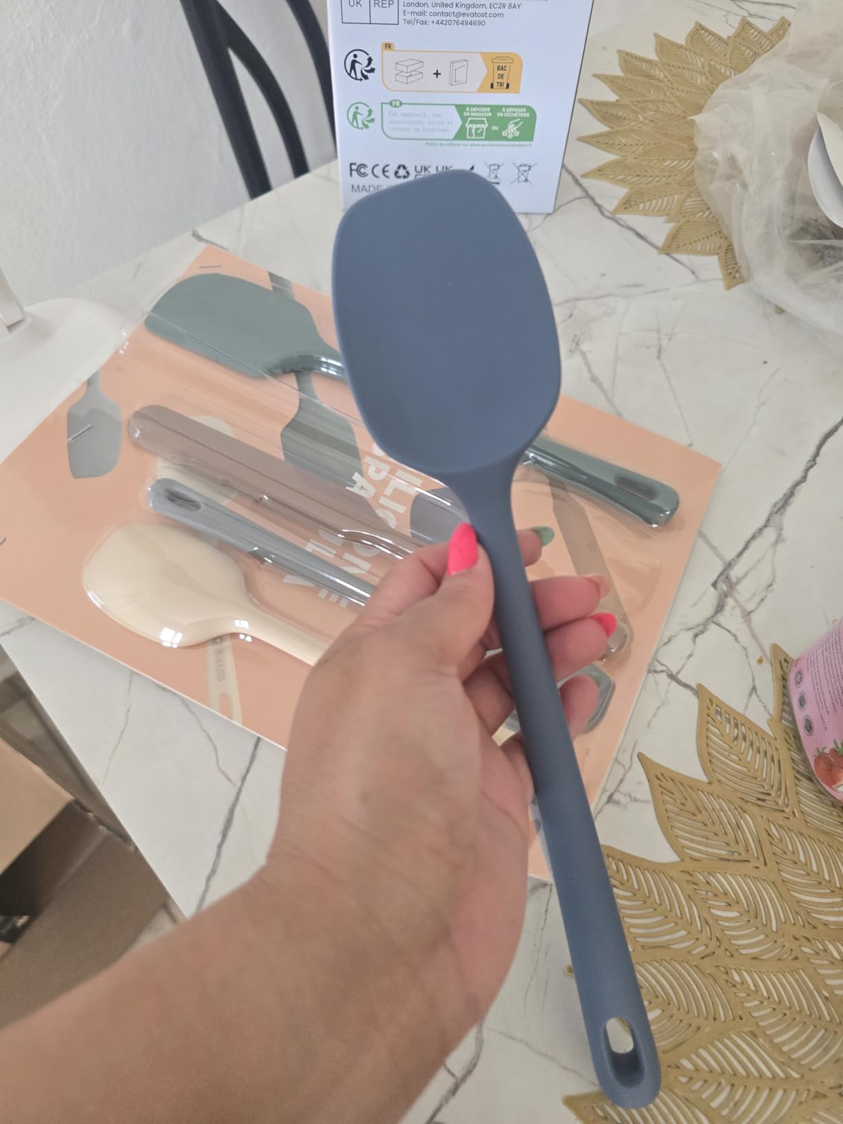 ChefAide 5 Pieces Silicone Spatulas Set, Heat Resistant Rubber Spatula customer photo 2