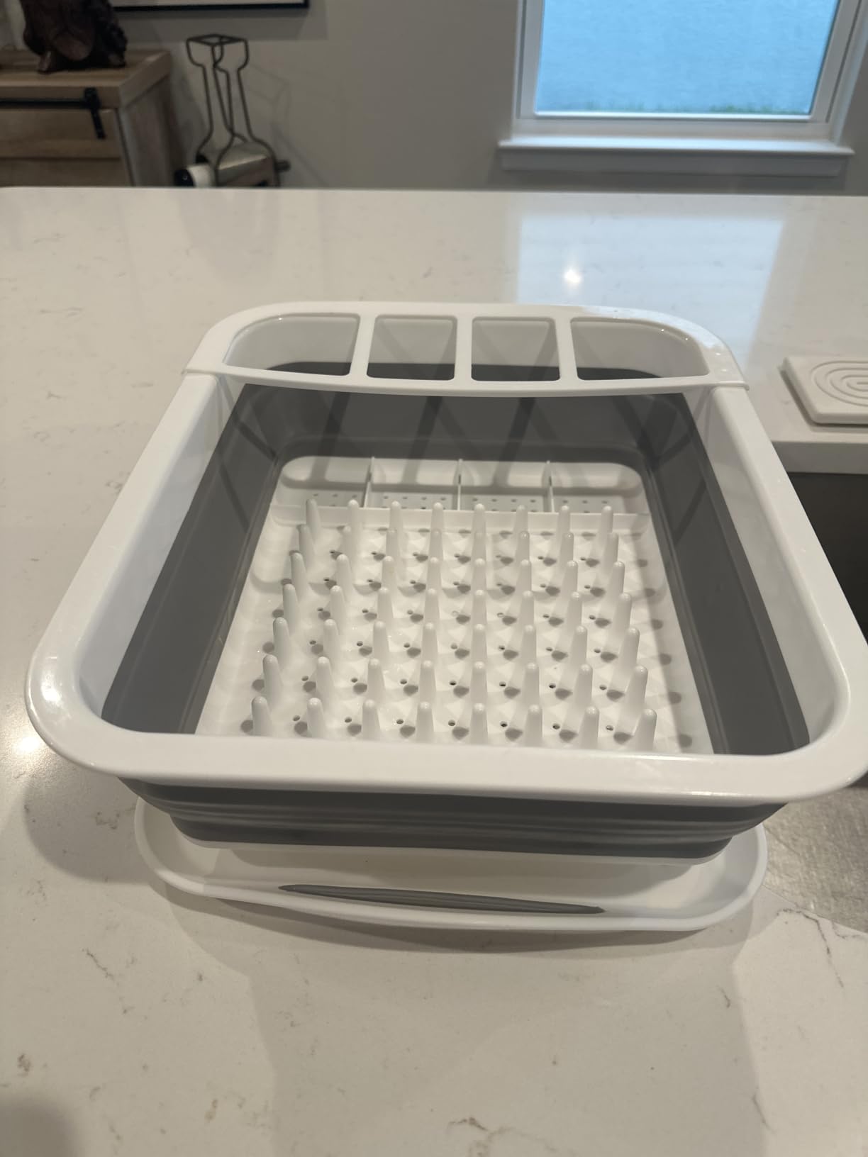 Collapsible Dish Drying Rack Portable Dish Drainers for Kitchen Counter with Drainboard, Kitchen Sink Organizer Basket RV Accessories Camper Storage and Organization Dish Rack Over Sink Drying Rack customer photo 2