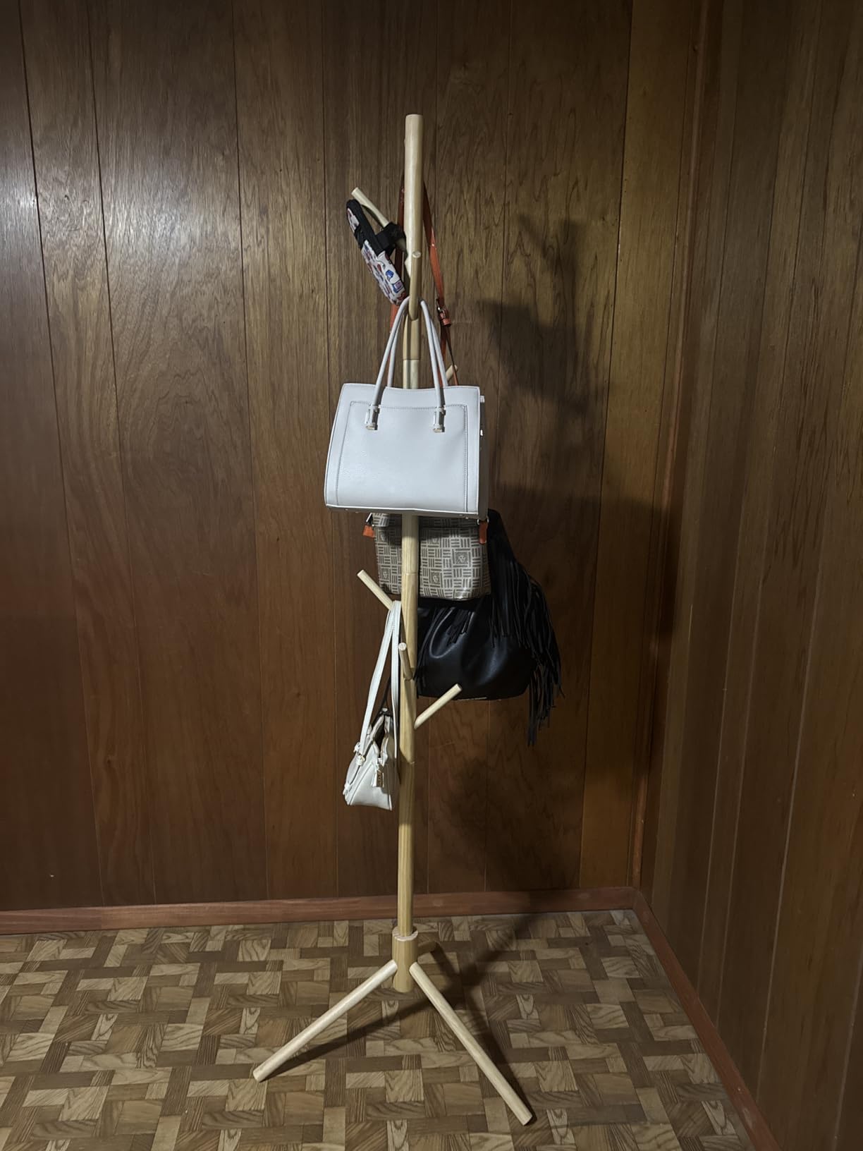 8-Hook Freestanding Coat Rack 3 Adjustable Heights Sturdy Black customer photo 2