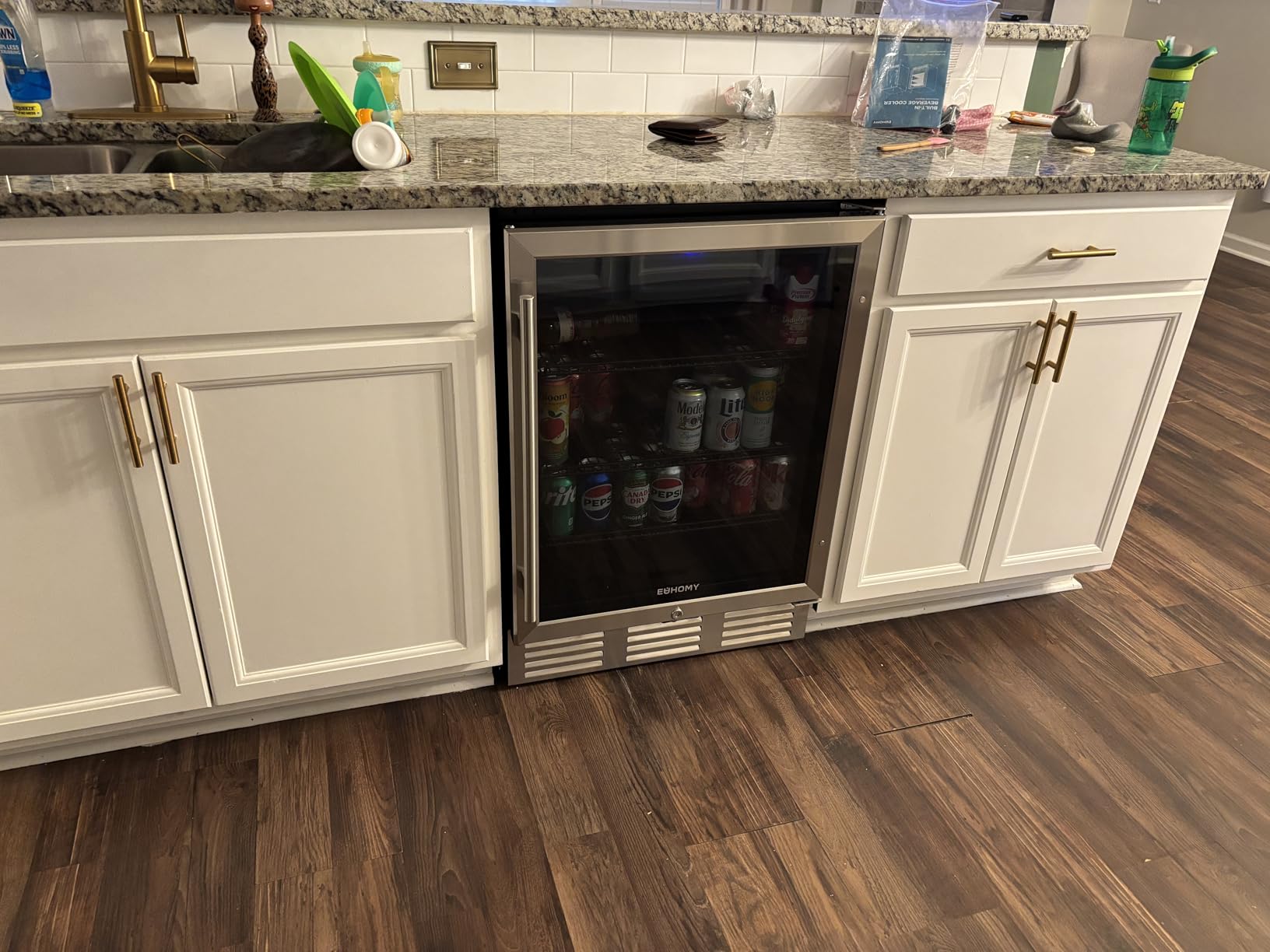 EUHOMY 24 Inch Beverage Refrigerator, 180 Can Under Counter Refrigerator customer photo 1
