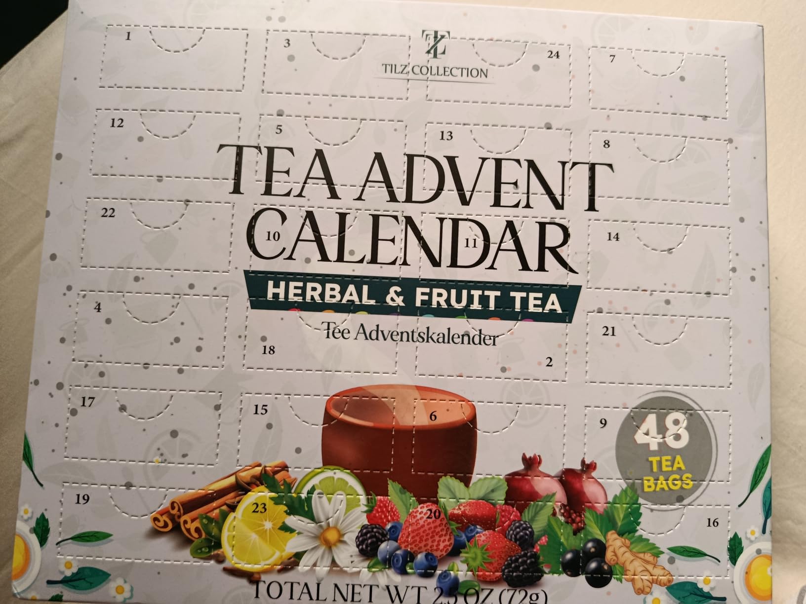 TILZ COLLECTION Tea Advent Calendar 2023 Women, Men | 24 Day Gift Set 2x Flavoured Selection, Green Tea, ginger peppermint hibiscus earl grey black Adult Christmas Gifts customer photo 1