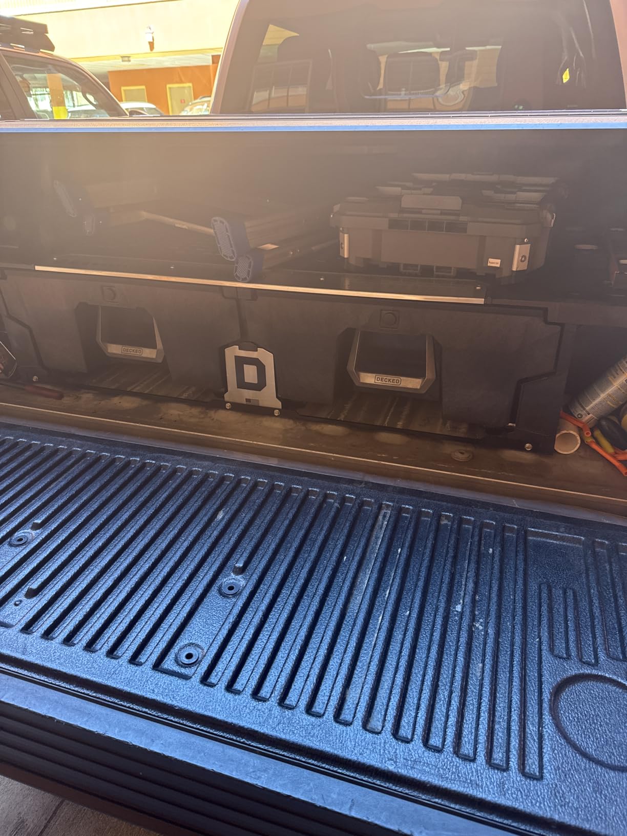 DECKED Truck Bed Storage System Includes System Accessories, Compatible with Ford Super Duty (2017-current) 6'9