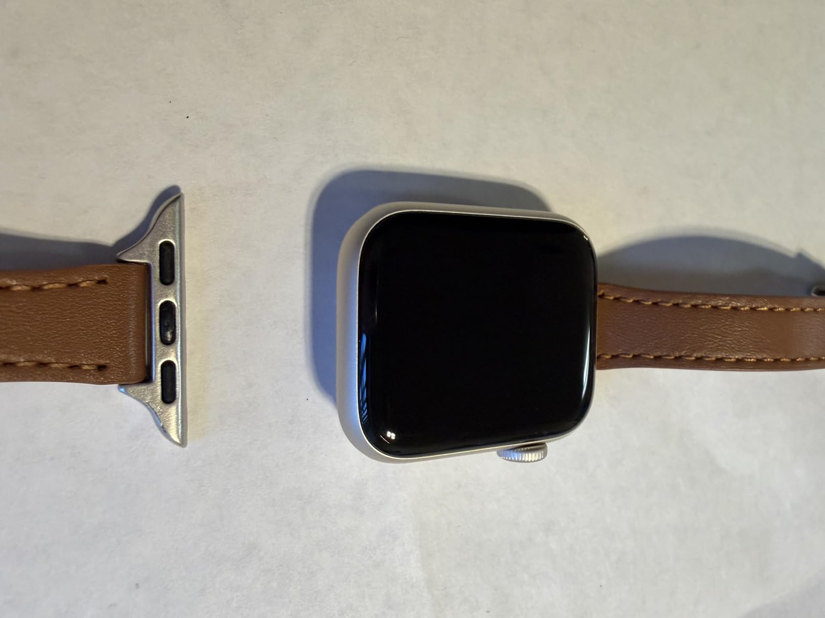 Charlam Slim Leather Band Compatible with Apple Watch Bands for Women 40mm 38mm 41mm 42mm 44mm 45mm 46mm, Top Grain Genuine Leather Strap Thin Wristband for iWatch Series 11 10 SE 9 8 7 6 5 4 3 2 1 customer photo 1