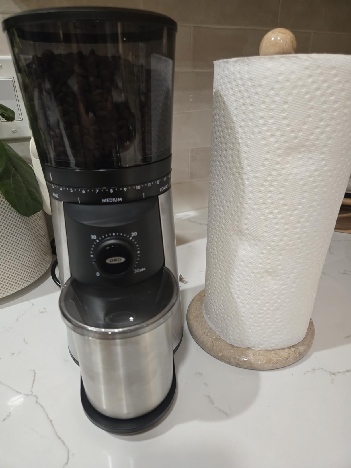 OXO Brew Conical Burr Electric Coffee Bean Grinder - 12 Oz, Matte Black | Smart Consistent Grind For Espresso And Drip Coffee, One-Touch Automatic customer photo 1