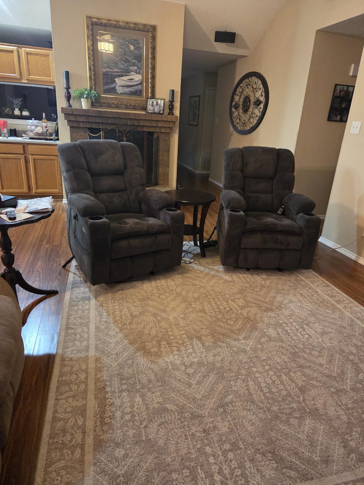 MCombo 3 Motor Power Lift Recliner, Heat and Massage, 7634, Large customer photo 1