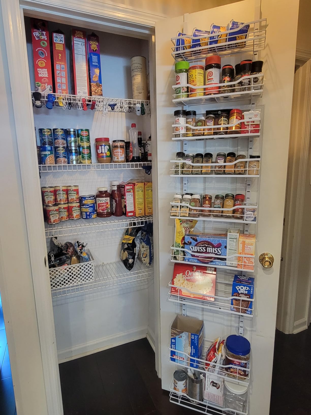 Eastherry Over The Door Pantry Organizer，9-Tier Over The Door Organizer with Adjustable Basket，Metal Hanging Pantry Organizers and Storage for Kitchen, Back of Door Seasoning Rack customer photo 2