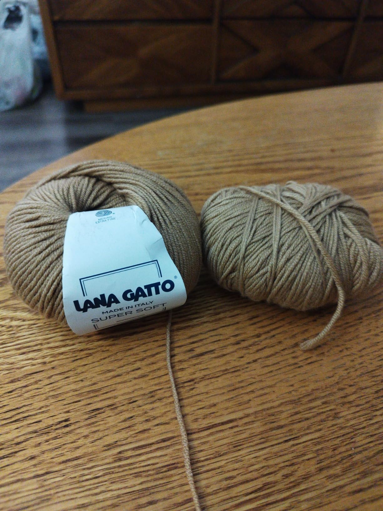 100% Merino Wool Yarn - Extrafine Super Soft Yarn for Knitting, Made in Italy by Lana Gatto, Super Soft Line, Red-12246, 2-Pack (1.8 oz. / 137 yds Each) customer photo 1