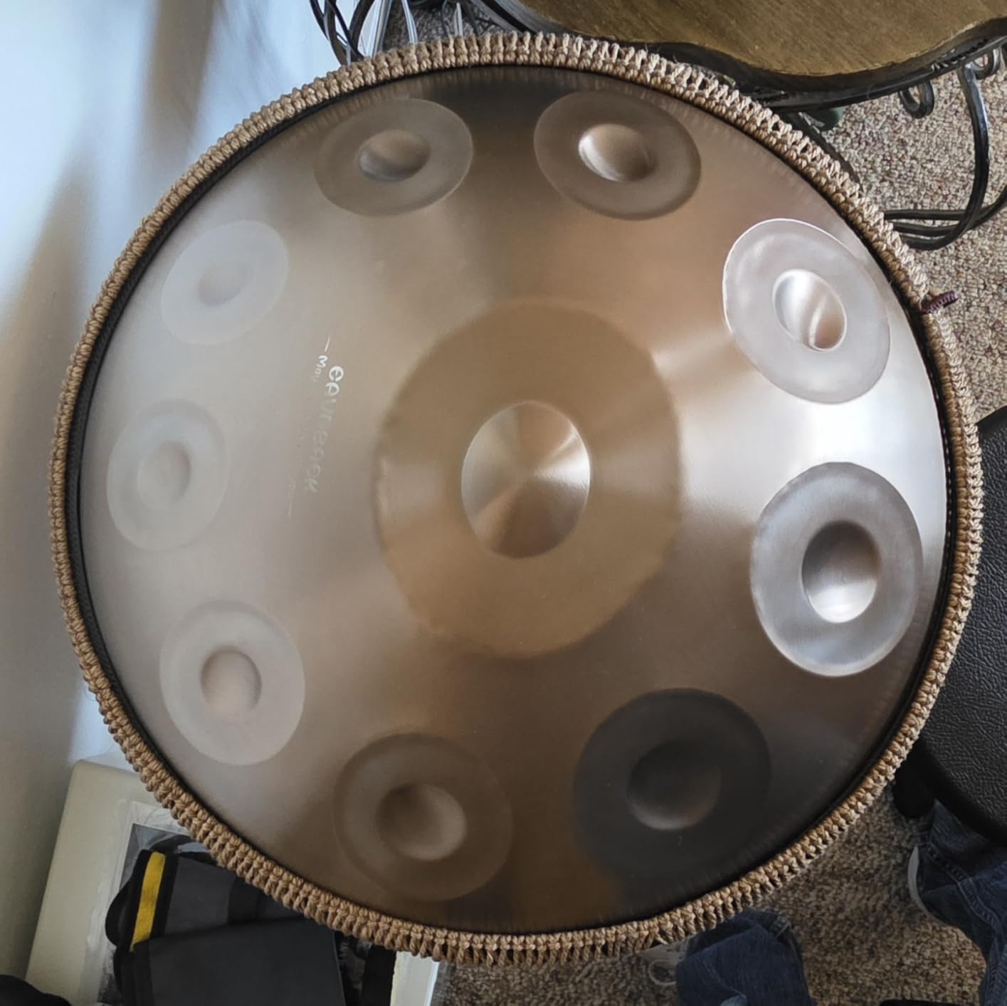 Eavnbaek 22-Inch 10-Notes 440Hz D Minor Kurd Advanced Handpan Drum Blue customer photo 2