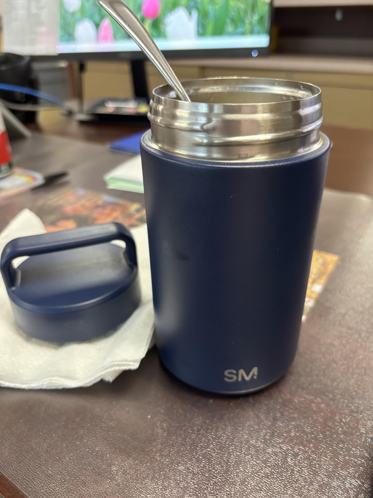 Simple Modern Insulated Food Jar with Handle | 12oz | Navy customer photo 2