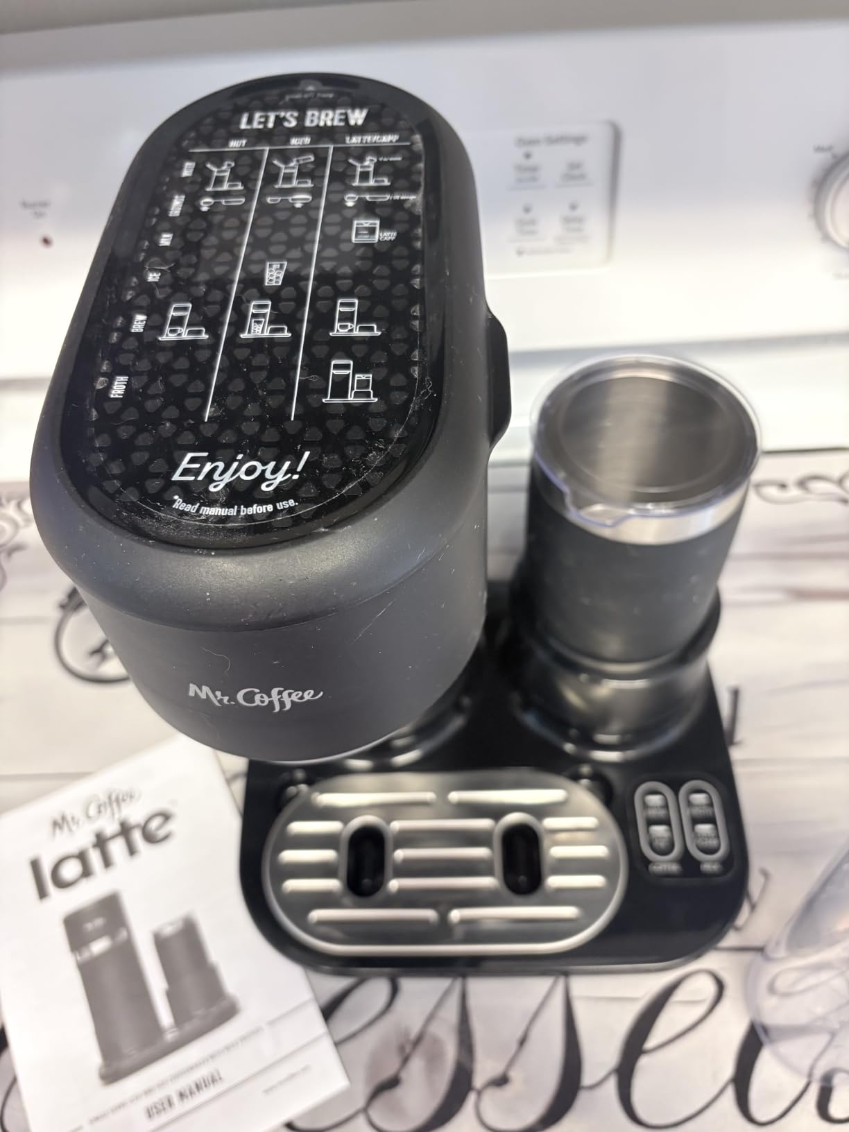 Mr. Coffee 4-in-1 Single-Serve Latte, Iced, and Hot Coffee Maker with Milk Frother and Tumbler Black customer photo 1